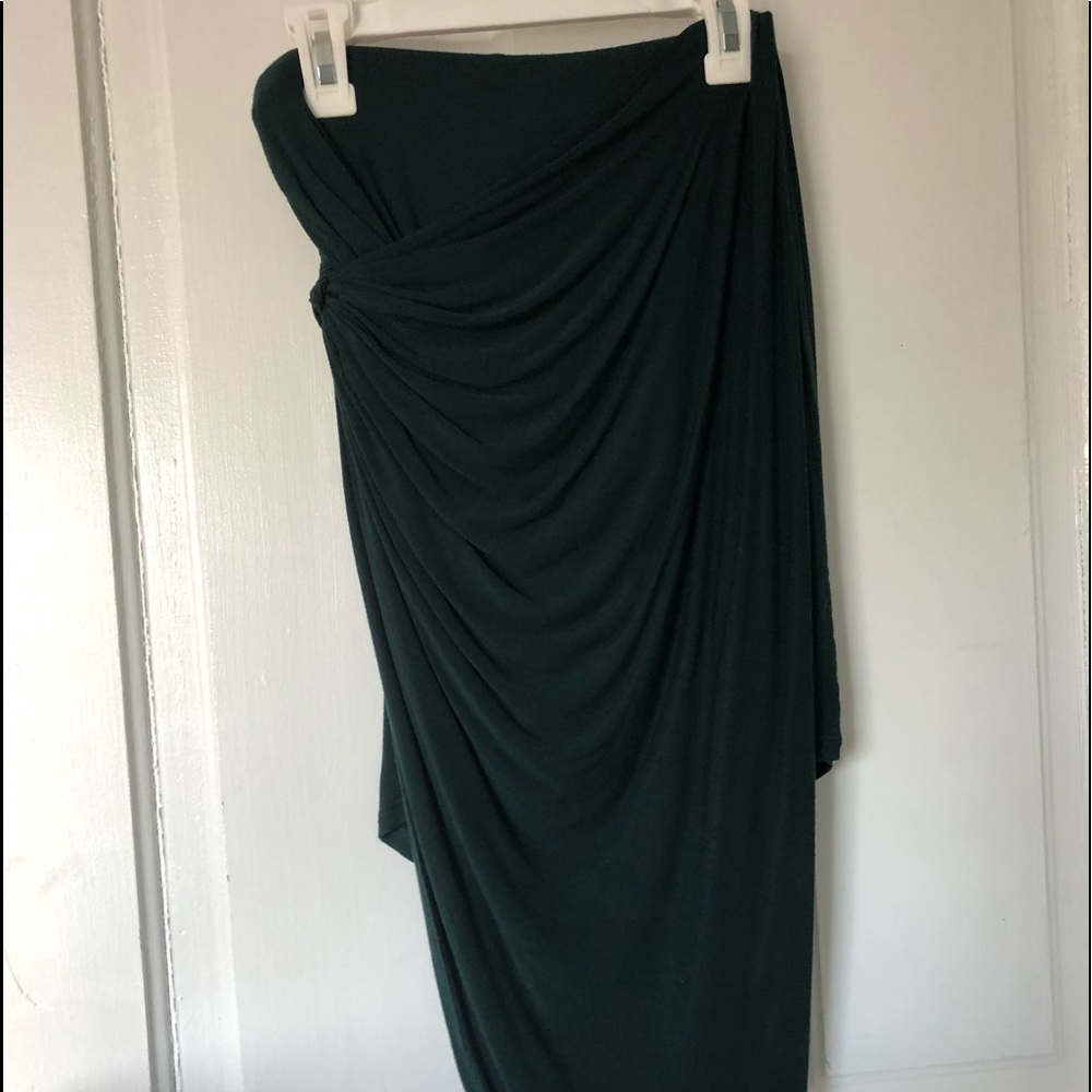 Forrest Green High/Low Pencil Skirt